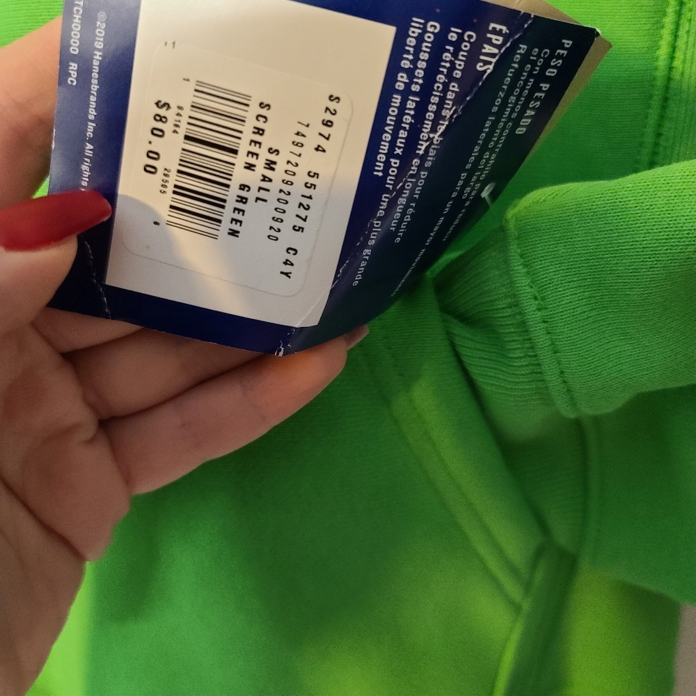 Champion Reverse weave green multicolor Hoodie NWT - Picture 7 of 7